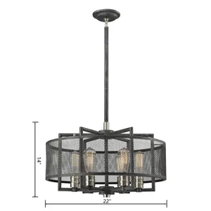Slatington 22'' Wide 6-Light Chandelier - Brushed Nickel 2