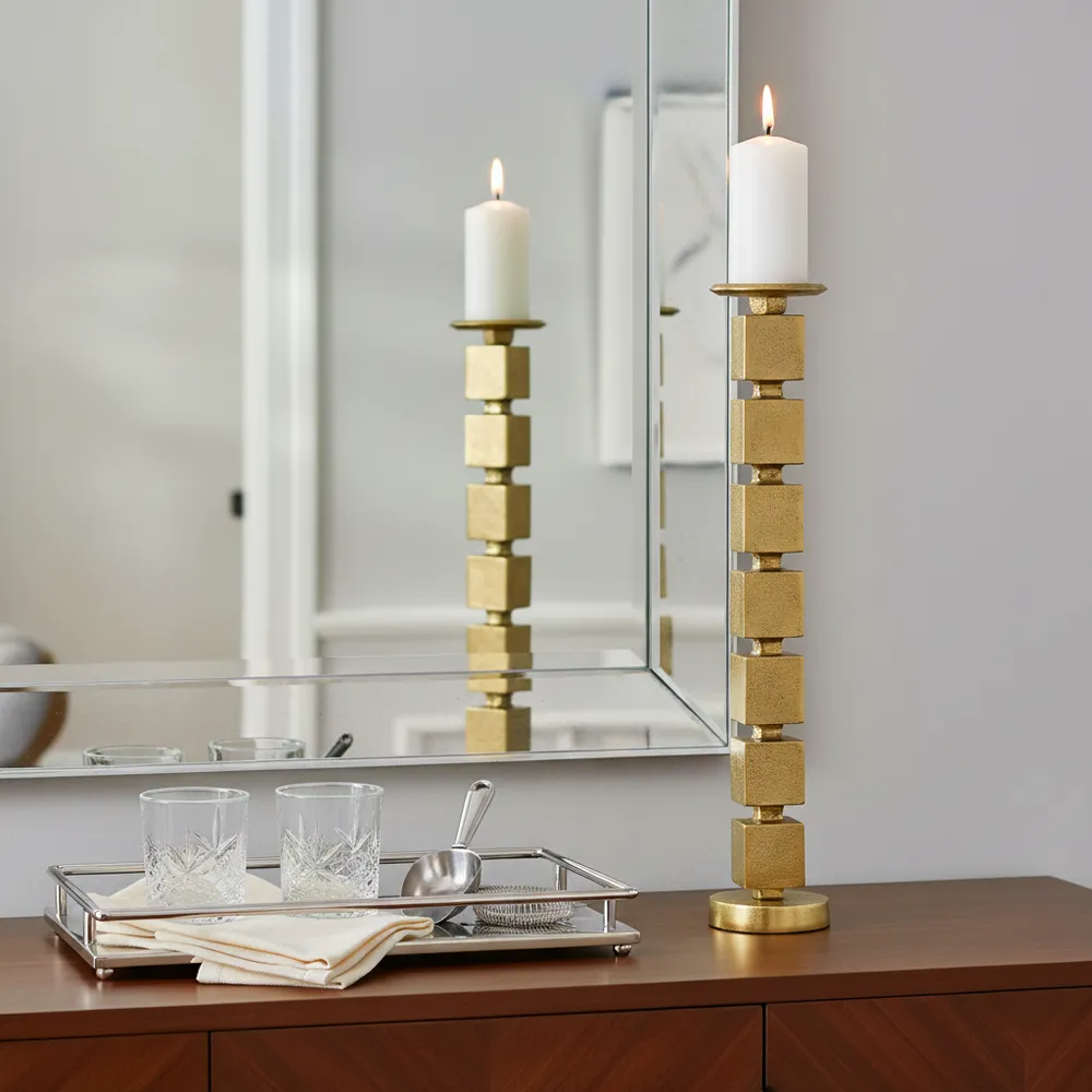 BARNETSHAW GOLD CANDLE HOLDER 24 (IN)