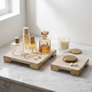 JANEVIEW SET OF 2 IVORY TRAY 2 (IN) 9