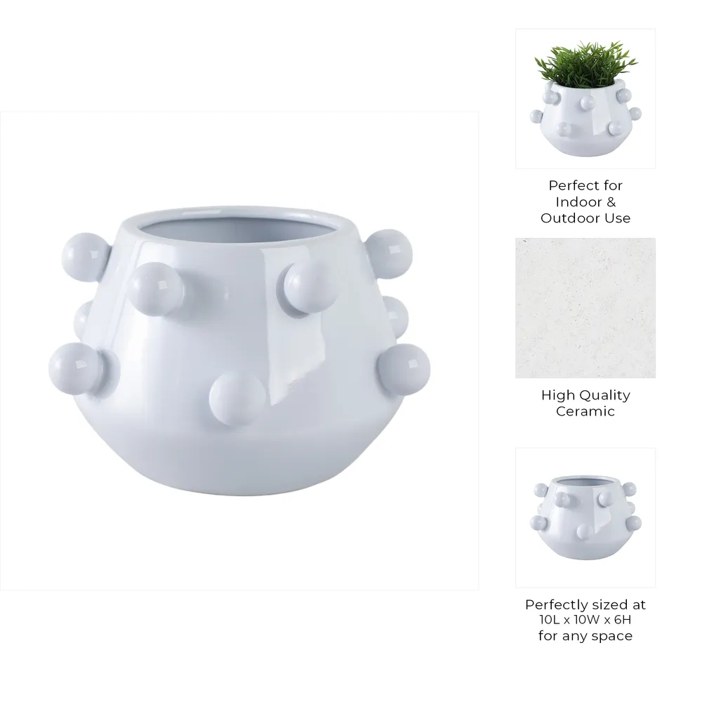 NELSONHAM WHITE PLANTER 6 (IN)