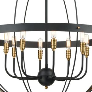 Caldwell 32'' Wide 8-Light Chandelier - Matte Black 4