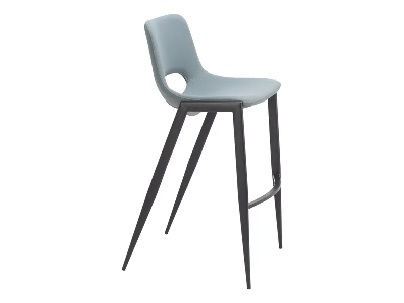 Desi Armless Barstool Azure Gray 7