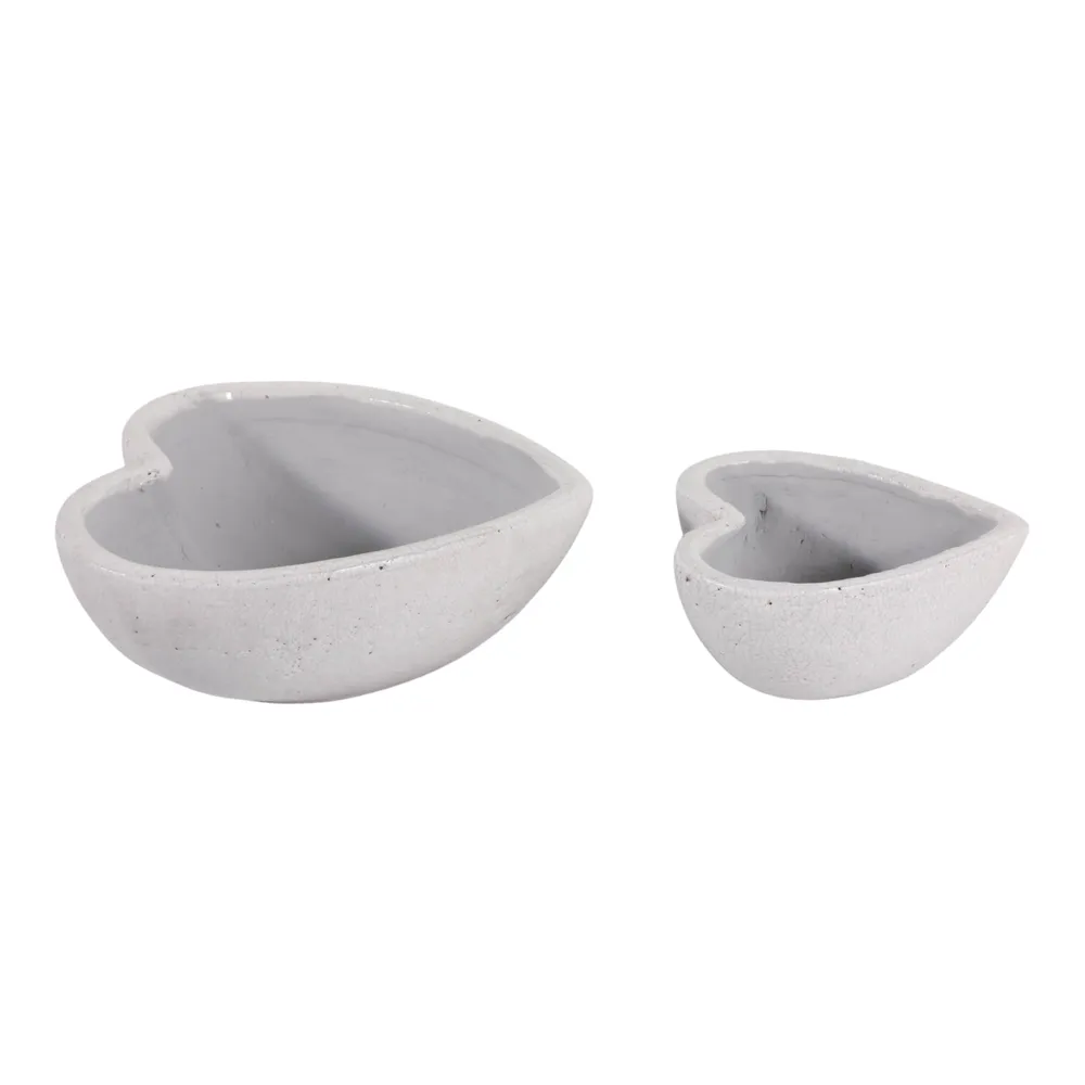 DEVONCLIFF SET OF 2 WHITE PLANTER 4 (IN)