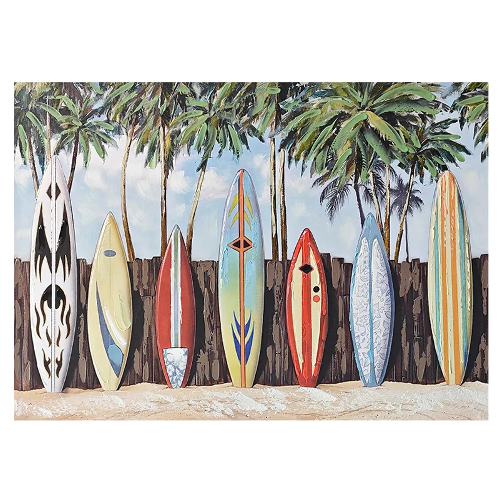 39-1/3" SURFBOARDS CANVAS ART