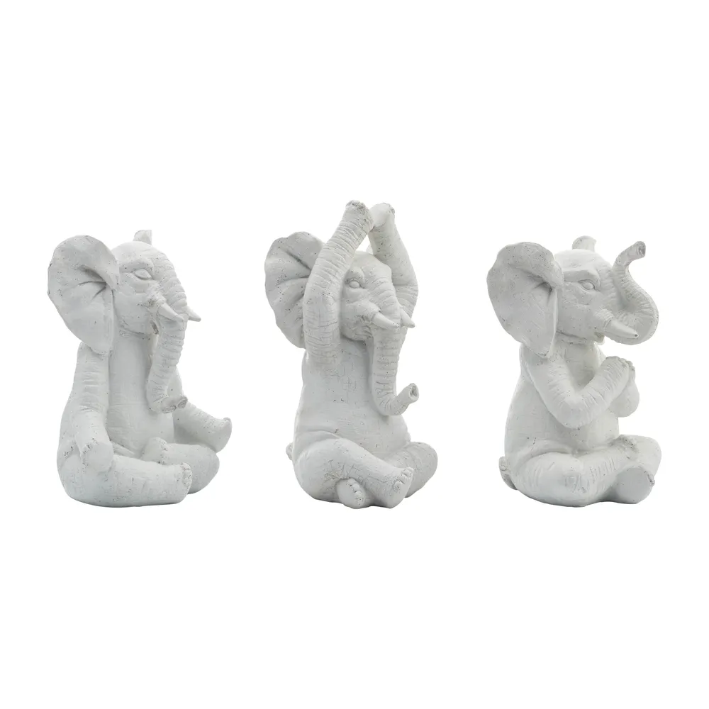 YATESWORTH SET OF 3 WHITE DECOR 8 (IN)