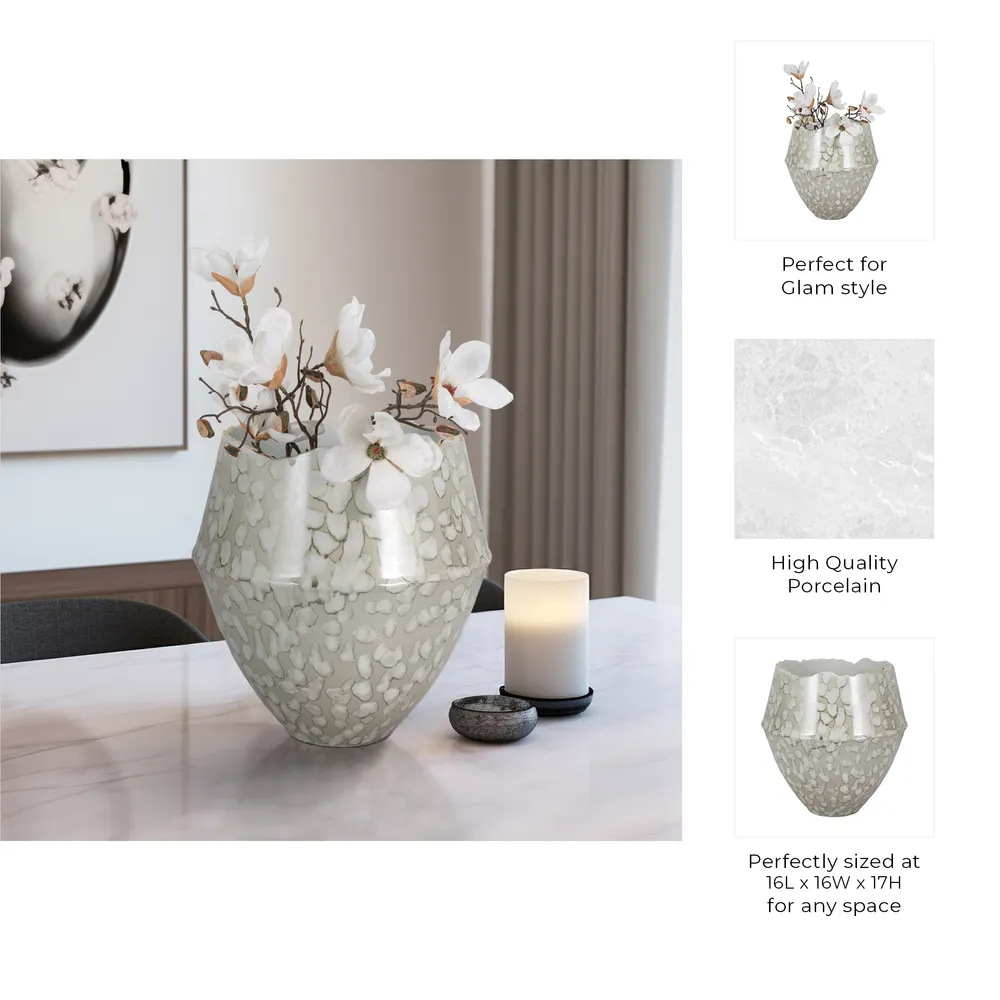 HANSONMILL GRAY VASE 17 (IN)