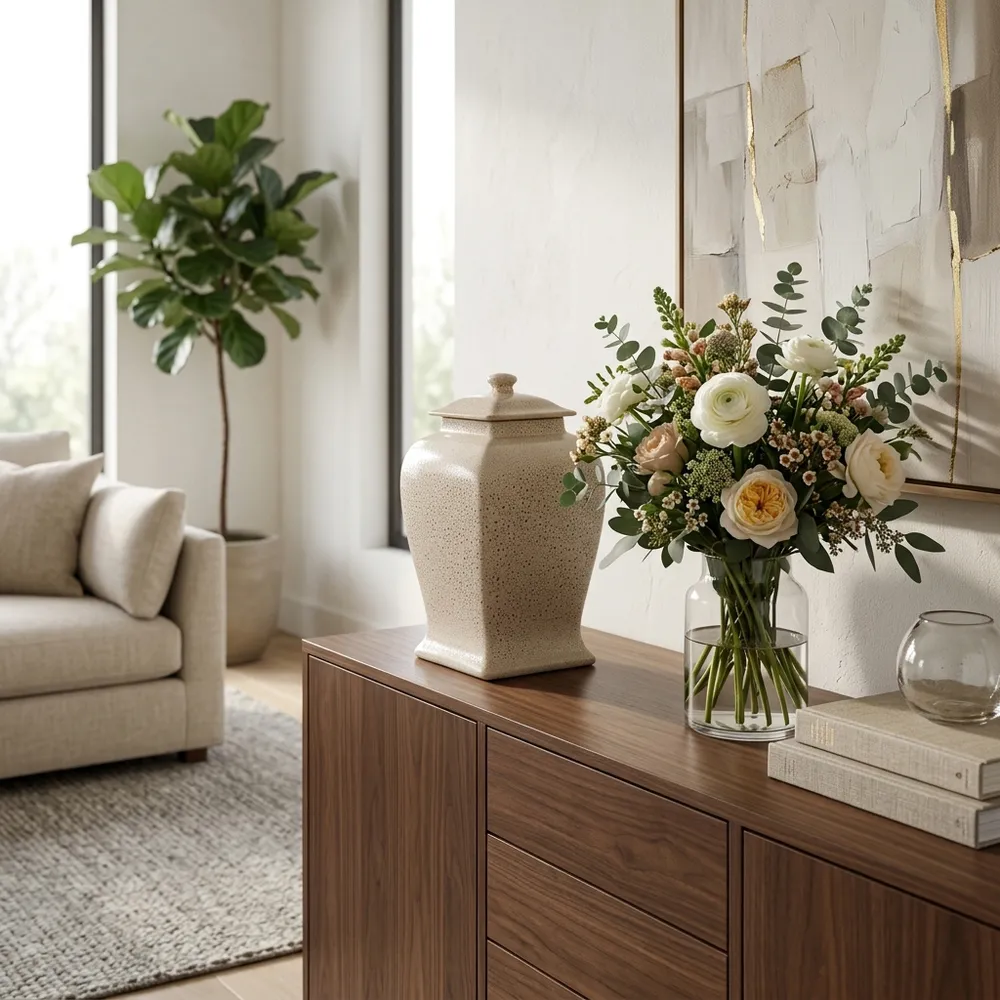 VALEBURN BEIGE JAR 16 (IN)