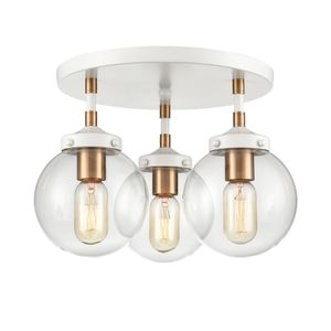Boudreaux 15'' Wide 3-Light Semi Flush Mount - Matte White 2