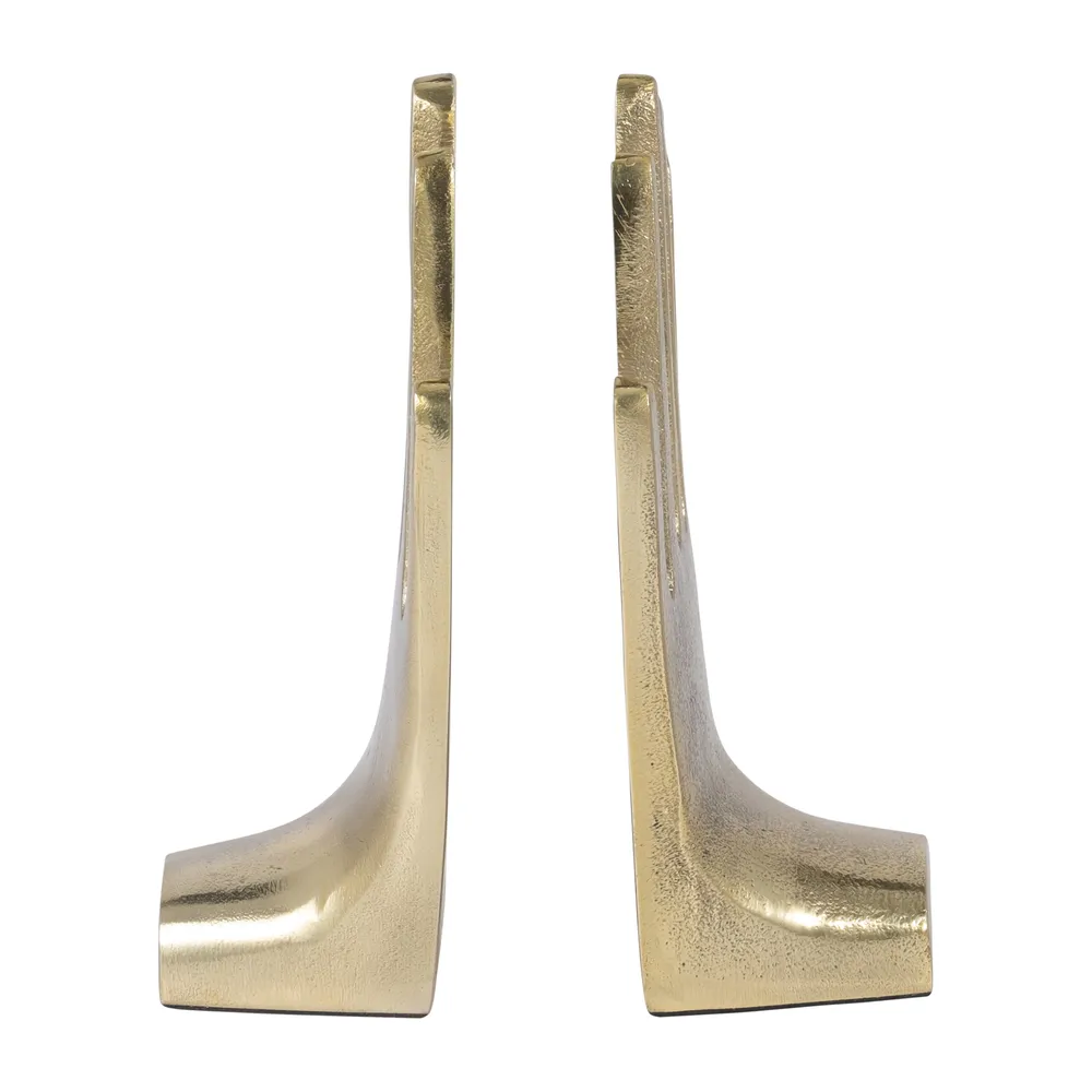 CLEOWAY SET OF 2 GOLD BOOKENDS 7 (IN)