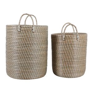 HATCHERBEACH SET OF 2 BROWN STORAGE 24 (IN) 4