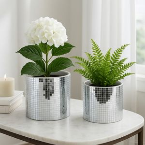 NORMACLIFF SET OF 2 SILVER PLANTER 7 (IN) 11