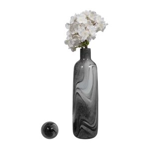 GRIFFINRIDGE GRAY GLASS VASE 22 (IN) 3