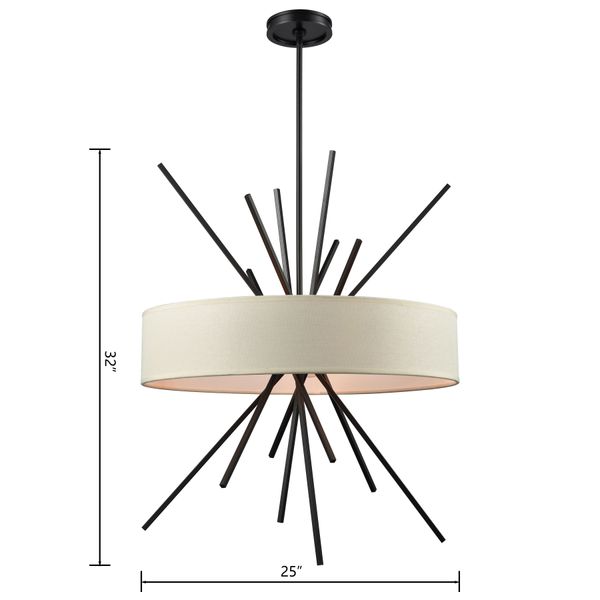 Xenia 25'' Wide 5-Light Chandelier - Oil Rubbed Bronze