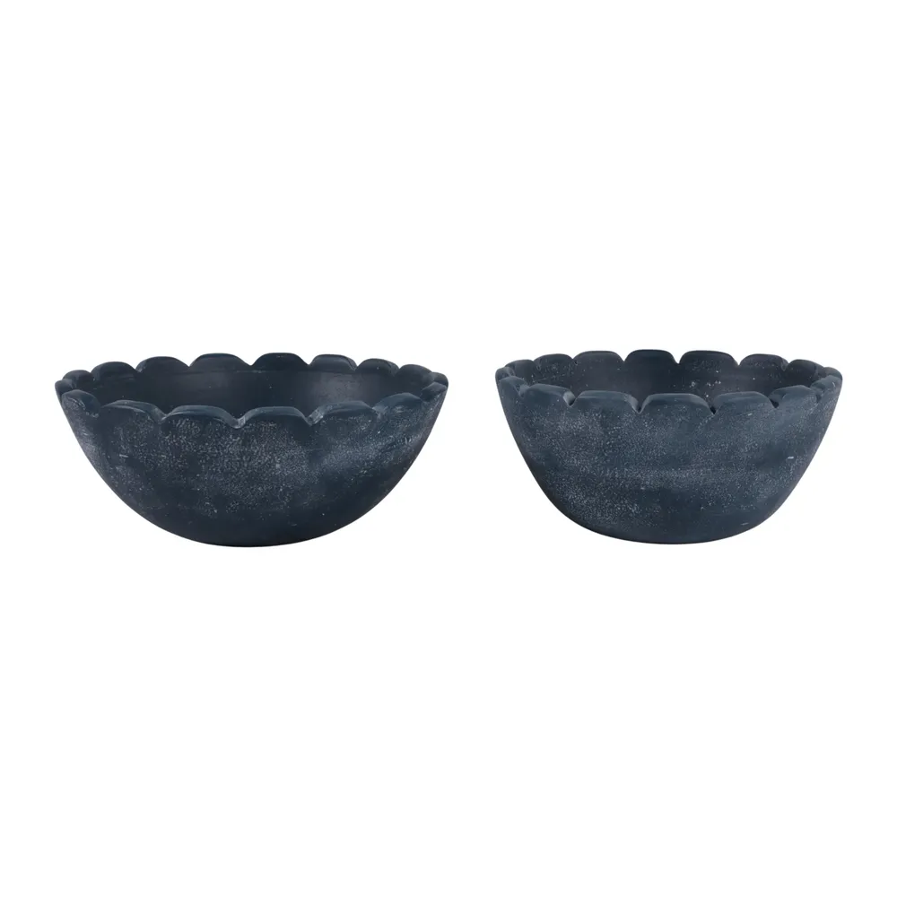 BAKERMORE SET OF 2 BLUE BOWLS 5 (IN)