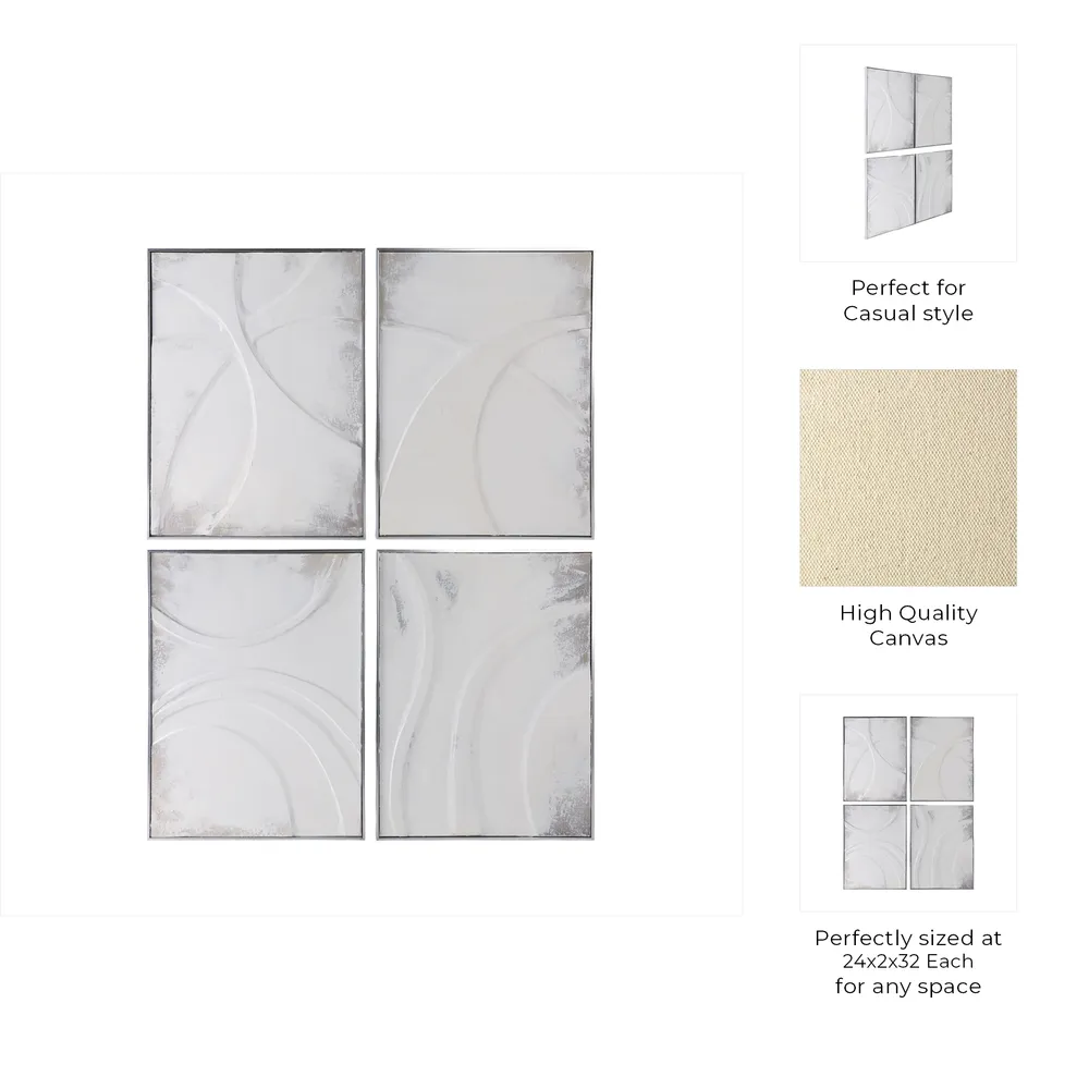 CORWINVIEW SET OF 4 IVORY ART 32 (IN)