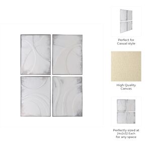 CORWINVIEW SET OF 4 IVORY ART 32 (IN) 9