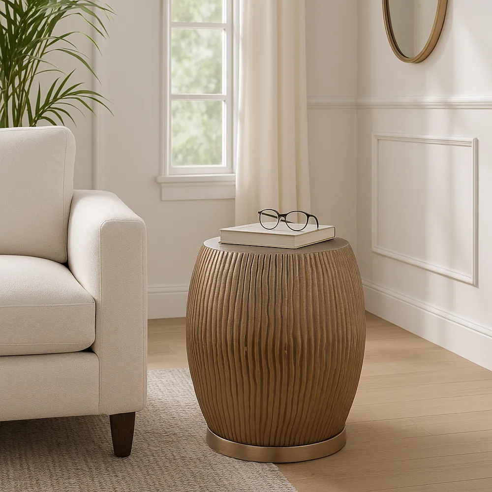 HANKBURN GOLD STOOL 19 (IN)