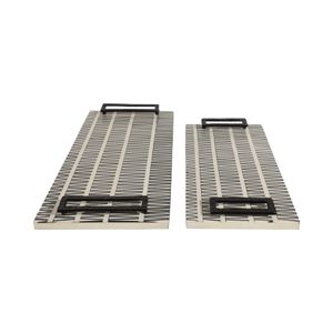 COREYGROVE SET OF 2 BLACK TRAY 3 (IN) 4