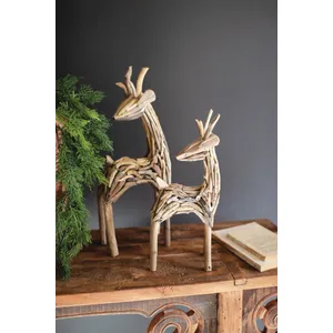 Set of 2 Driftwood Reindeer 1