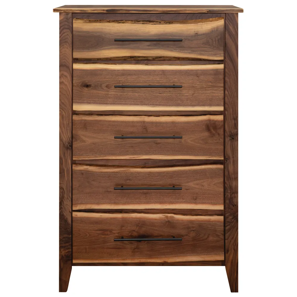 Heartland Walnut Five drawer Chest - Premium