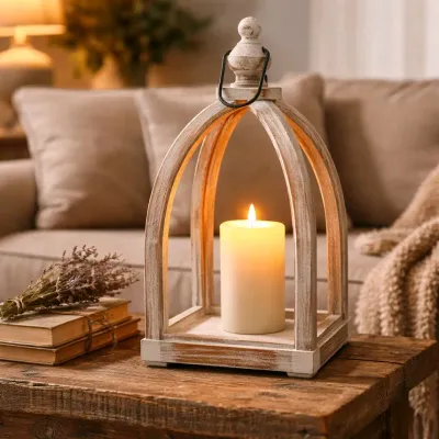 Small Wooden Lantern 13in