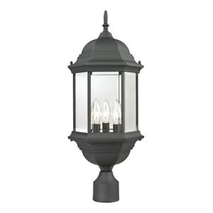 Spring Lake 23'' High 3-Light Outdoor Post Light - Matte Textured Black 1