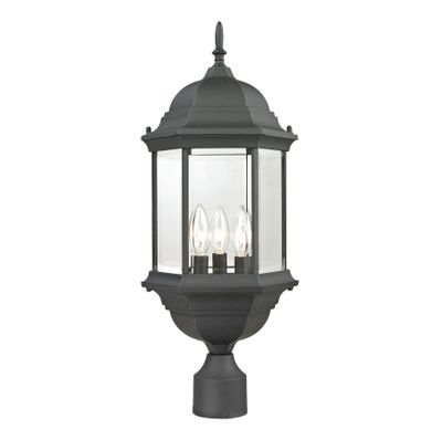 Spring Lake 23″ High 3-Light Outdoor Post Light - Matte Textured Black