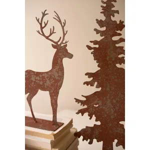 Set of 4 Rustic Metal Christmas Trees and Reindeer 6
