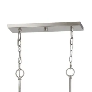 Lexington Green 48'' Wide 8-Light Linear Chandelier - Brushed Nickel 4