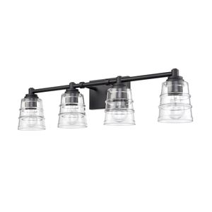 Pulsate 30.25'' Wide 4-Light Vanity Light - Matte Black 3