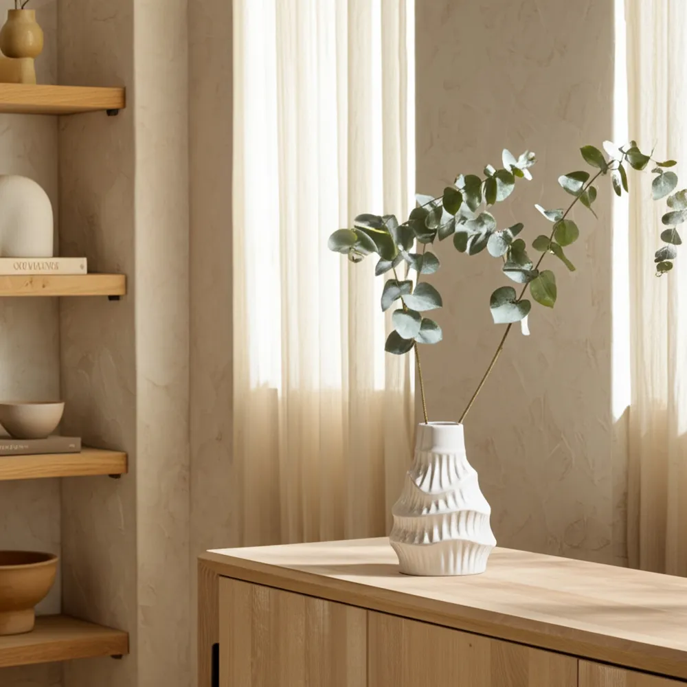 WELDONBEACH WHITE VASE 6 (IN)