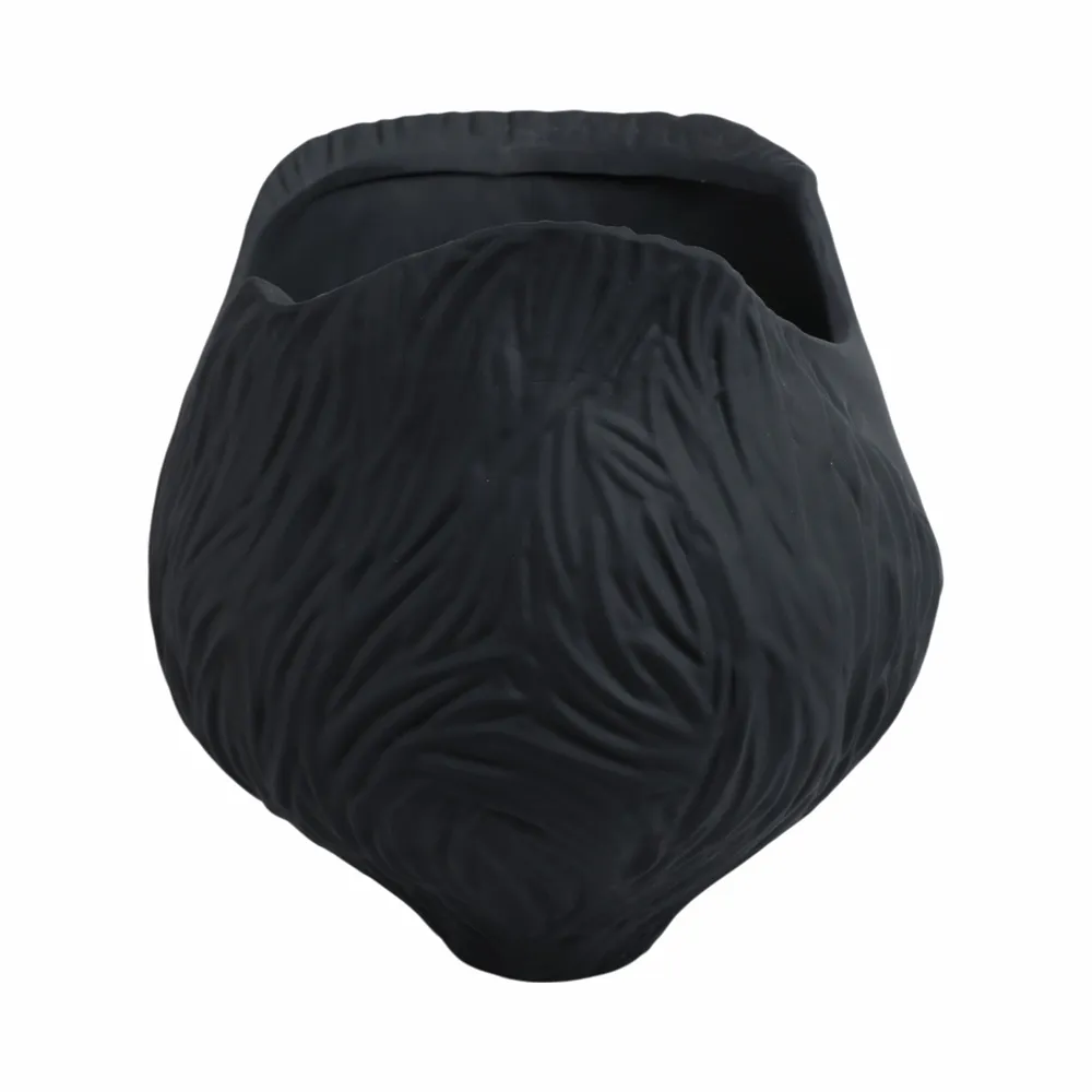 THORNTONPARK BLACK VASE 12 (IN)