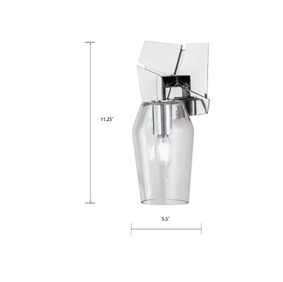 Gaia 11.25″ High 1-Light Sconce - Chrome