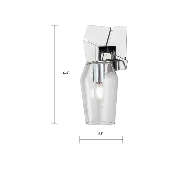 Gaia 11.25'' High 1-Light Sconce - Chrome