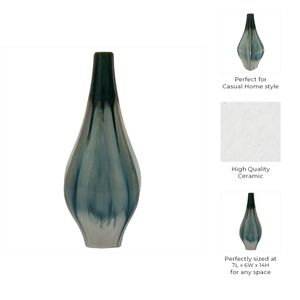 SLATERFORD GREEN VASE 14 (IN) 9