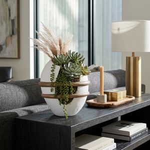 LUKETON WHITE VASE 13 (IN) 2