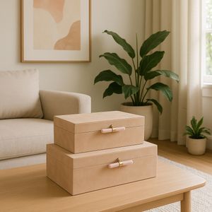 HAVENGATE SET OF 2 TAN BOXES 6 (IN) 12