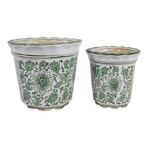 ENOCHFIELD SET OF 2 GREEN PLANTER 7 (IN) 1