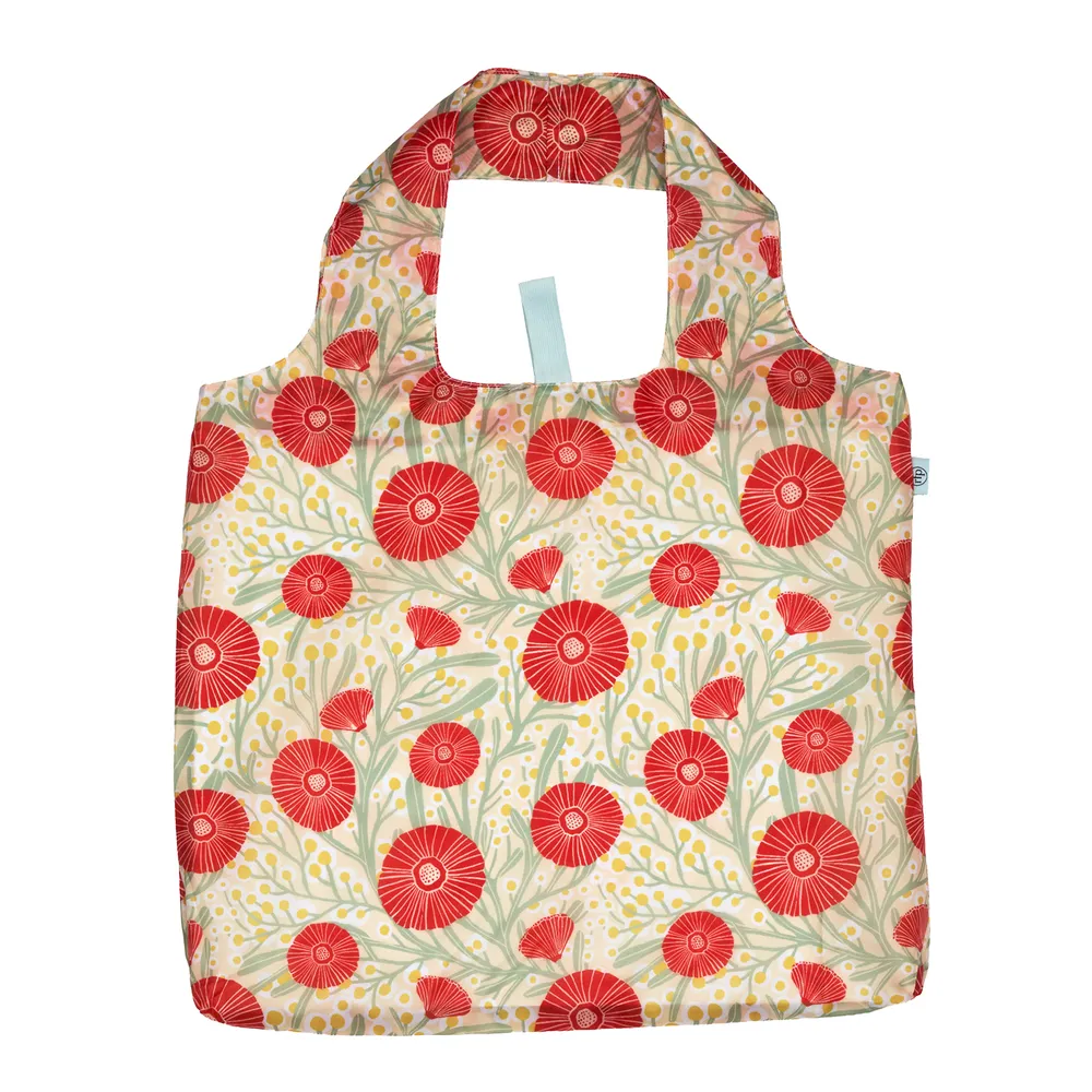 Camellia Bouquet blu Reusable Shopping Bag