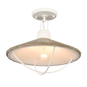 Cape May 14'' Wide 1-Light Semi Flush Mount - White Coral 1