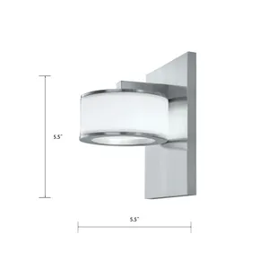 Timbale 5.5'' High Integrated LED Sconce - Brushed Aluminum 2
