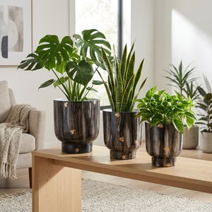 DALTONFORD SET OF 3 GRAY PLANTER 11 (IN) 2