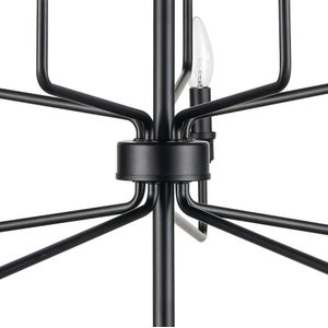Saginaw 34'' Wide 10-Light Chandelier - Matte Black 3