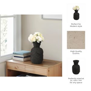 DUNLAPCLIFF BLACK VASE 14 (IN) 10