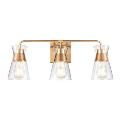 Brookville 22″ Wide 3-Light Vanity Light - Burnished Brass