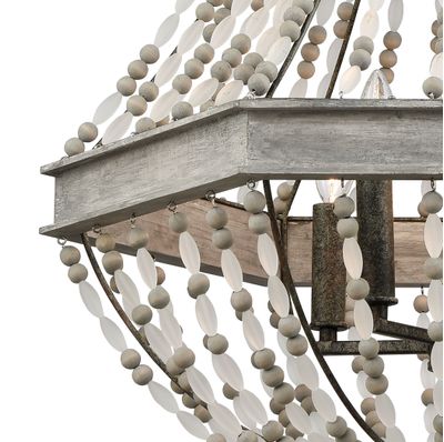 Summerton 24″ Wide 5-Light Chandelier - Washed Gray