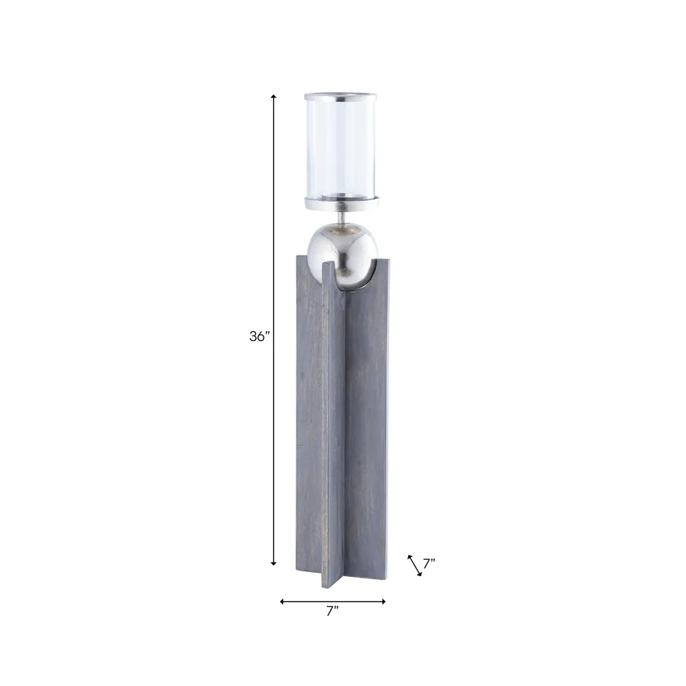 HOLDENSHAW GRAY CANDLE HOLDER 36 (IN)