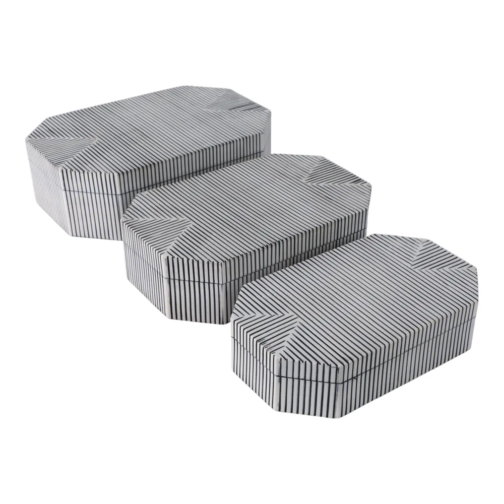 ORIONDALE SET OF 3 WHITE BOXES 4 (IN)
