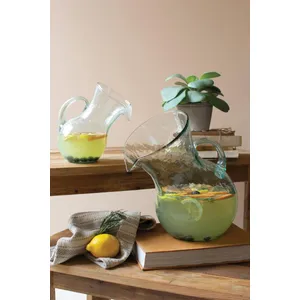 Small Glass Tilted Pitcher 2