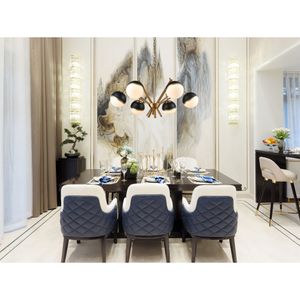 Blind Tiger 32'' Wide 6-Light Chandelier - Black 3